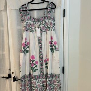 NWT tuckernuck Juliet Dunn Exclusive Orchid Poppy Tie Shoulder Dress, size 2